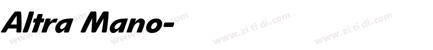 Altra Mano字体转换